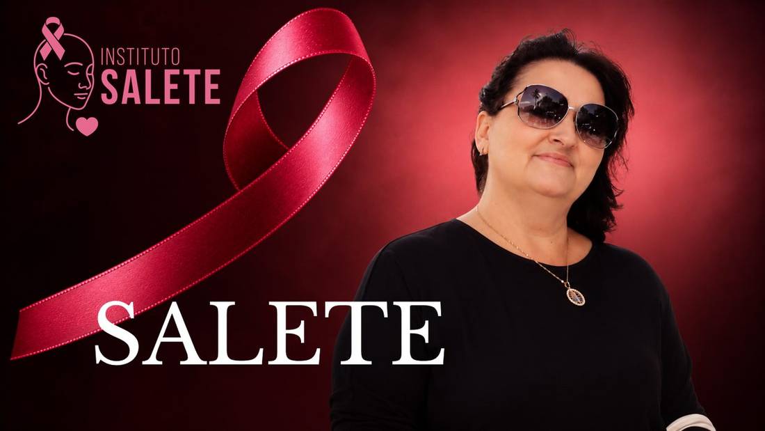 Slide em homenagem a Salete, que dá nome ao Instituto