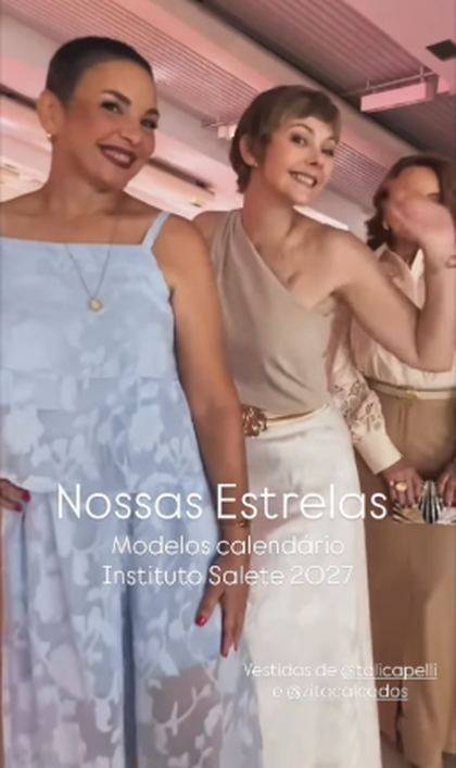 Story com as modelos do Calendário Instituto Salete 2027