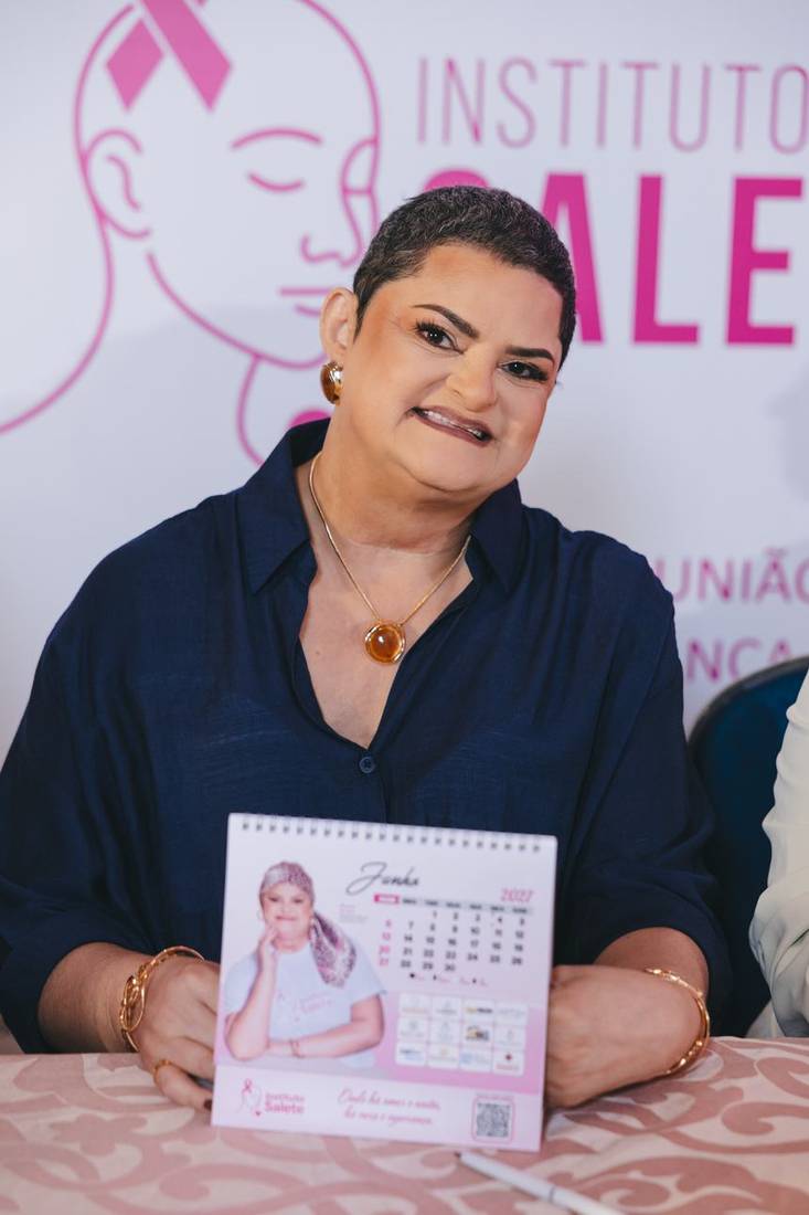 Retrato de uma das mulheres do calendário