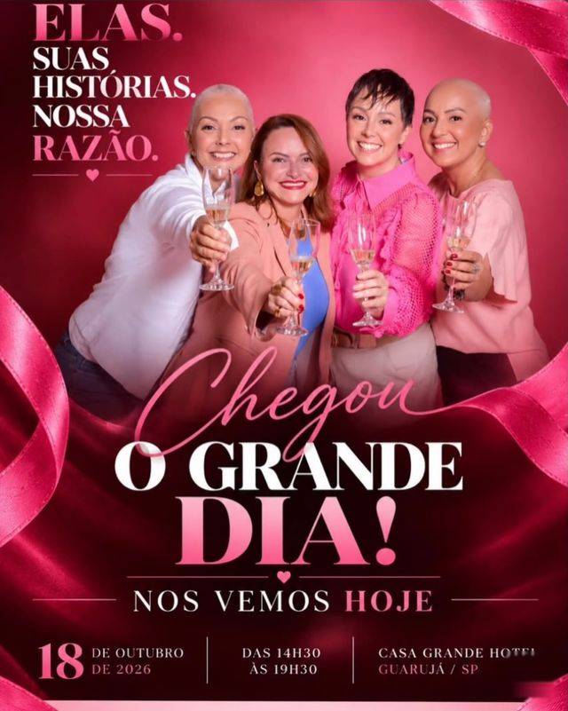 Arte publicada no dia do evento, com os dizeres Chegou o grande dia